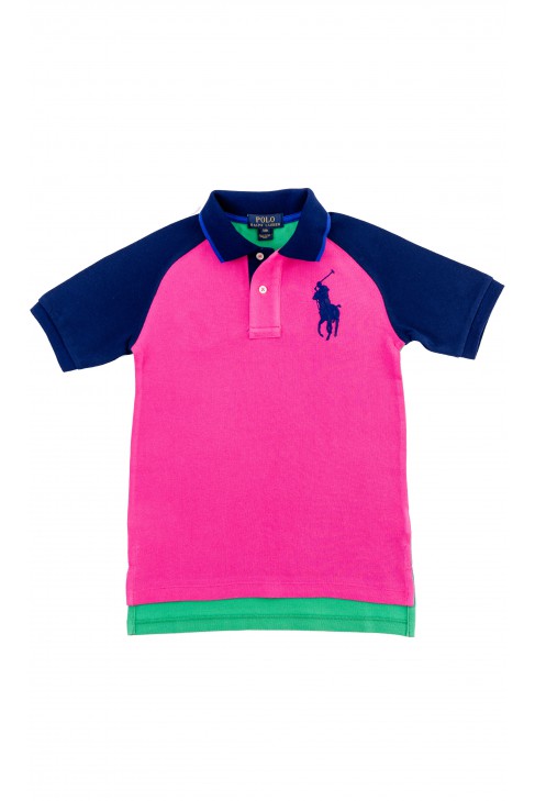 Różowo- zielone polo chłopięce, Polo Ralph Lauren