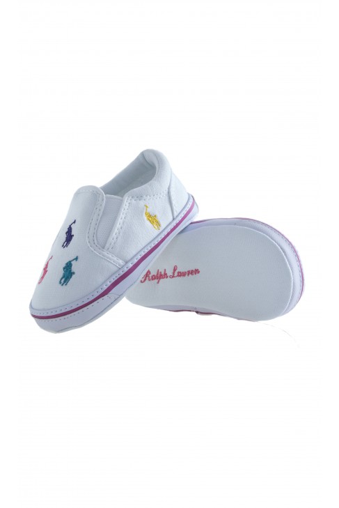 White baby shoes, Ralph Lauren White baby shoes, Ralph Lauren