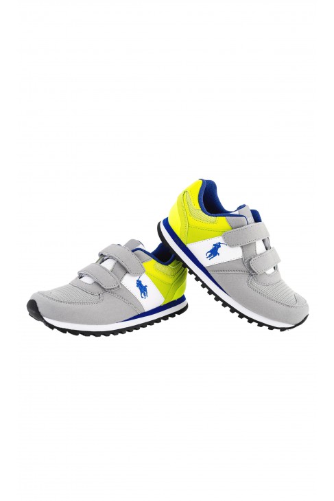 Boy’s grey-and-green sports shoes with velcros, Polo Ralph Lauren Boy’s grey-and-green sports shoes with velcros, Polo Ralph Lauren