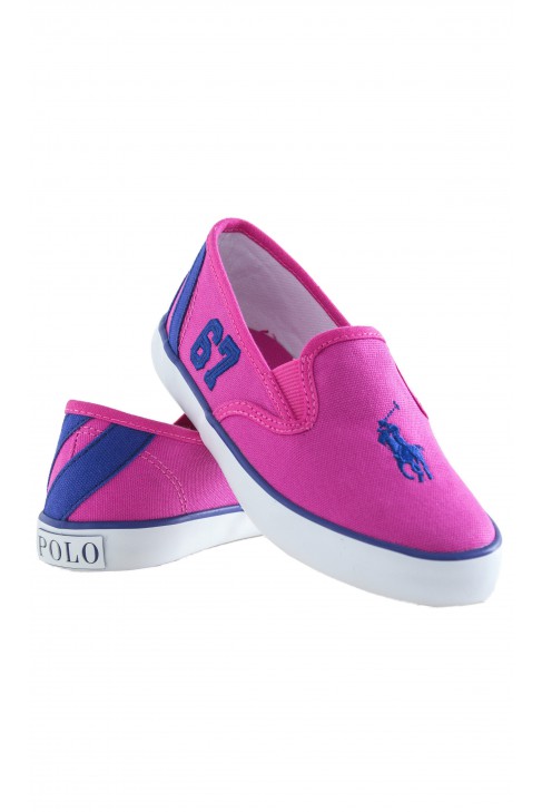 Pink plimsoll shoes with rubbers on sides, Polo Ralph Lauren Pink plimsoll shoes with rubbers on sides, Polo Ralph Lauren