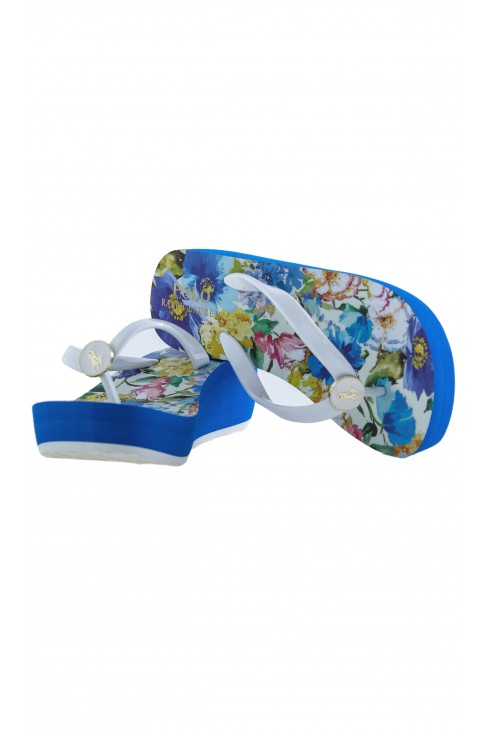 Sapphire girls wedge-heeled flip-flops, Polo Ralph Lauren Sapphire girls wedge-heeled flip-flops, Polo Ralph Lauren
