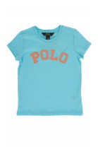 Niebieski t-shirt z napisem POLO, Polo Ralph Lauren