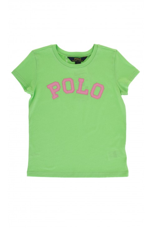 Zielony t-shirt z napisem POLO, Polo Ralph Lauren Zielony t-shirt z napisem POLO, Polo Ralph Lauren