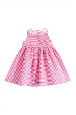 Sukienka w różowo-białe paski, Polo Ralph Lauren