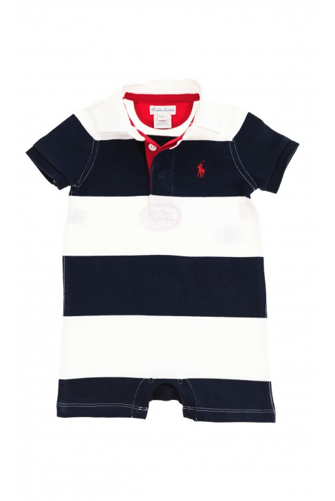 Granatowo-biały rampers, Polo Ralph Lauren Granatowo-biały rampers, Polo Ralph Lauren