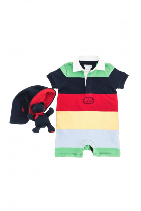 Kolorowy rampers w zestawie, Polo Ralph Lauren Kolorowy rampers w zestawie, Polo Ralph Lauren