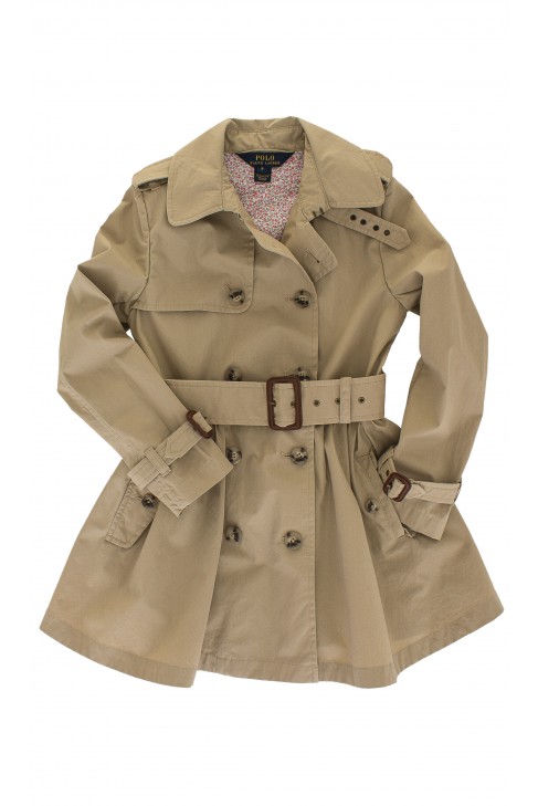 Khaki płaszcz dziewczęcy, Polo Ralph Lauren Khaki płaszcz dziewczęcy, Polo Ralph Lauren