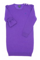  Robe violette en laine, manche longue, Polo Ralph Lauren