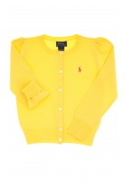 Pull jaune boutonné, pour fille, Polo Ralph Lauren