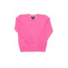 Różowy sweter dziewczęcy okrągły pod szyją, Polo Ralph Lauren
