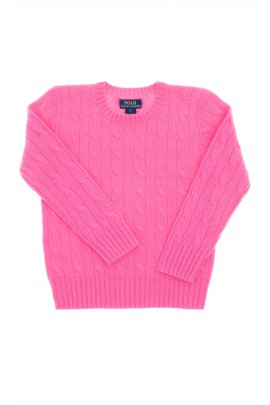 Różowy sweter okrągły pod szyją, Polo Ralph Lauren