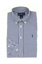 Chemise à rayures verticales blanc bleu marine, Polo Ralph Lauren
