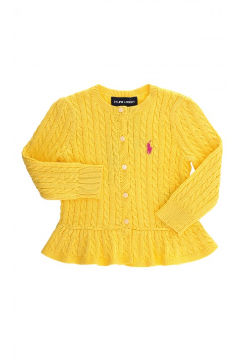 Żółty sweterek na guziczki, Polo Ralph Lauren Żółty sweterek na guziczki, Polo Ralph Lauren
