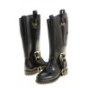 Bottes noires en caoutchouc doublées, Polo Ralph Lauren