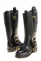 Bottes noires en caoutchouc doublées, Polo Ralph Lauren