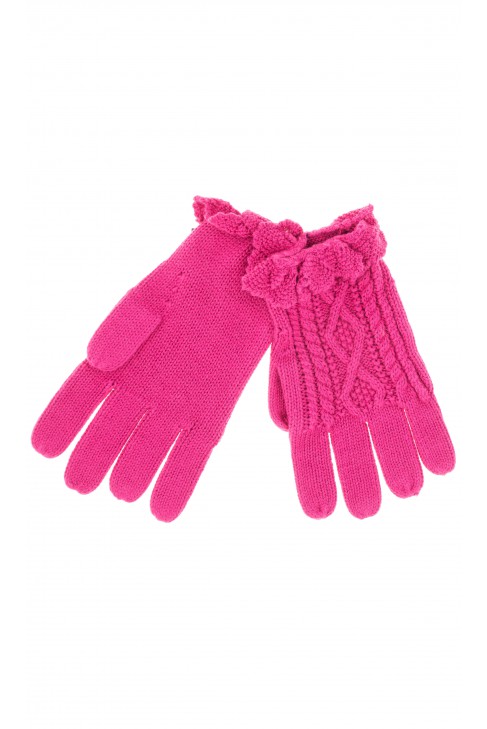 Różowe rękawiczki dziewczęce, Polo Ralph Lauren