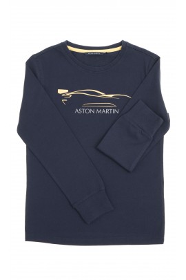 Granatowy t-shirt chłopięcy, Aston Martin