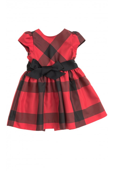 Sukienka w czerwono-czarną kratę, Polo Ralph Lauren