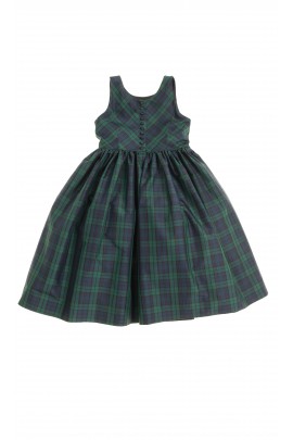 Sukienka w zielono-granatową kratę, Polo Ralph Lauren