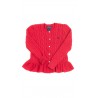 Cardigan rouge avec volant, Polo Ralph Lauren