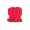 Sweter czerwony z falbanką, Polo Ralph Lauren