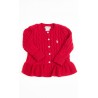 Cardigan rouge avec volant, Polo Ralph Lauren