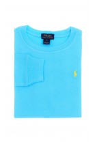 Tee-shirt bleu turquoise manches longues, Polo Ralph Lauren