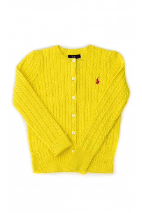 Cytrynowy sweter dziewczęcy, Polo Ralph Lauren Cytrynowy sweter dziewczęcy, Polo Ralph Lauren