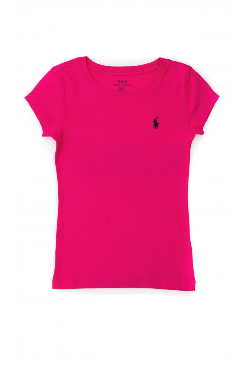 Różowy t-shirt dziewczęcy, Polo Ralph Lauren Różowy t-shirt dziewczęcy, Polo Ralph Lauren