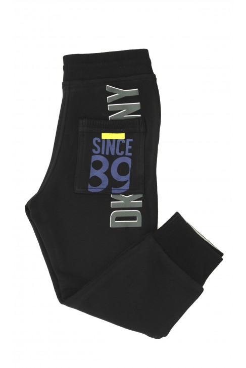 Czarne spodnie dresowe, DKNY Czarne spodnie dresowe, DKNY