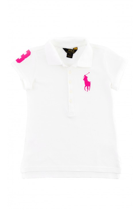 Białe polo dziewczęce, Polo Ralph Lauren Białe polo dziewczęce, Polo Ralph Lauren