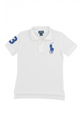 Polo blanc avec poney bleu, Polo Ralph Lauren