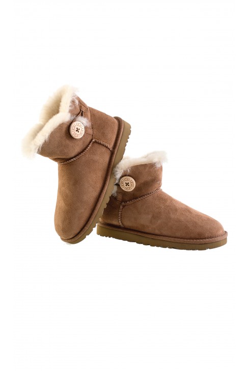 Brown shoes, W MINI BAILEY BUTTON, UGG Brown shoes, W MINI BAILEY BUTTON, UGG