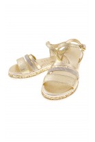 Sandales dorées pour les filles, Monnalisa