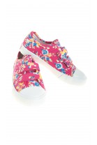 Sneakers roses avec des fleurs colorées pour filles, Polo Ralph Lauren