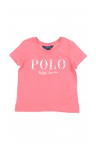 Czerwony t-shirt dziewczęcy, Polo Ralph Lauren