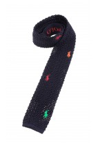 Granatowy krawat w kolorowe koniki, Polo Ralph Lauren