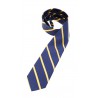 Granatowy krawat w złote ukośne paski, Polo Ralph Lauren