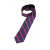 Granatowy krawat w czerwone ukośne paski, Polo Ralph Lauren