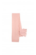 Różowy komplet: szalik + rękawiczki, Tartine et Chocolat