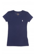 Granatowy t-shirt dziewczęcy, Polo Ralph Lauren