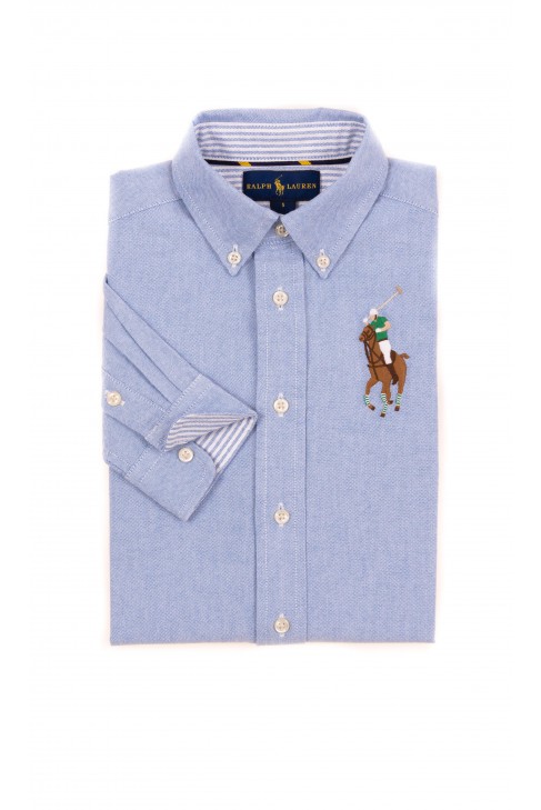 Niebieska koszula chłopięca, Polo Ralph Lauren Niebieska koszula chłopięca, Polo Ralph Lauren
