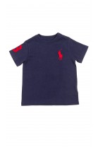T-shirt bleu marine pour garçon, Polo Ralph Lauren