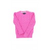 Różowy sweter dziewczęcy pod szyję, Polo Ralph Lauren
