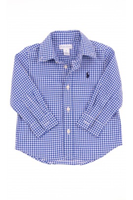 Niebieska koszula w drobną kratkę, Polo Ralph Lauren