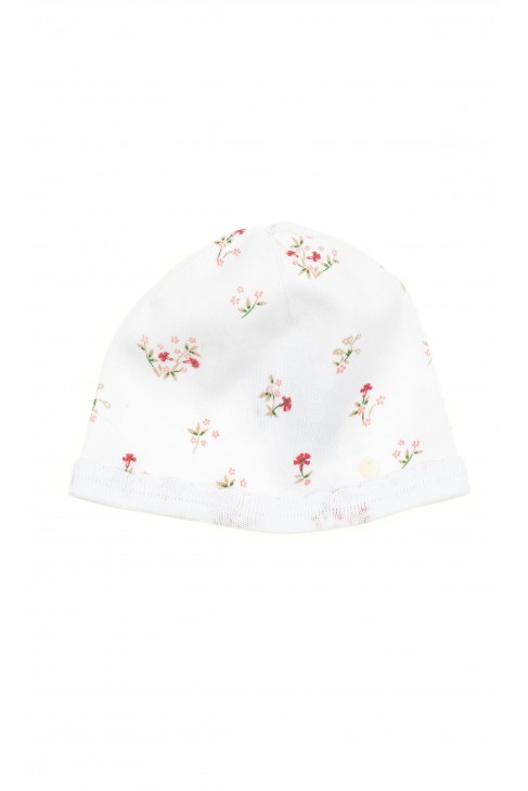 Biała czapeczka dzianinowa dla dziewczynki, Tartine et Chocolat