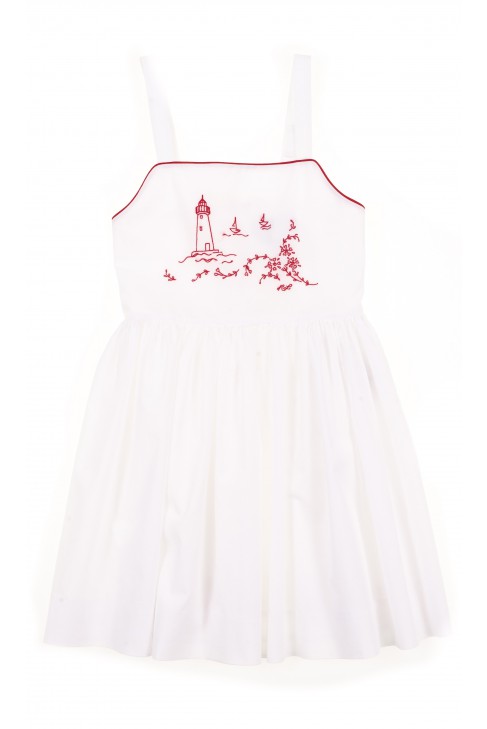  Robe blanche élégante à bretelles, Polo Ralph Lauren