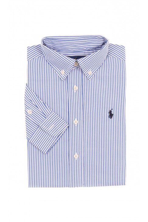 Koszula chłopięca w biało-niebieskie paski, Polo Ralph Lauren Koszula chłopięca w biało-niebieskie paski, Polo Ralph Lauren