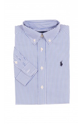 Koszula chłopięca w biało-niebieskie paski, Polo Ralph Lauren