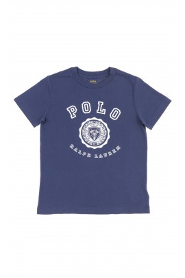 Granatowy t-shirt chłopięcy na krótki rękaw, Polo Ralph Lauren
